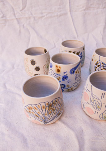 fotografía de producto de imagen de un conjunto de vasos