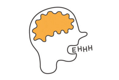 ilustración animada de una persona sin saber qué decir